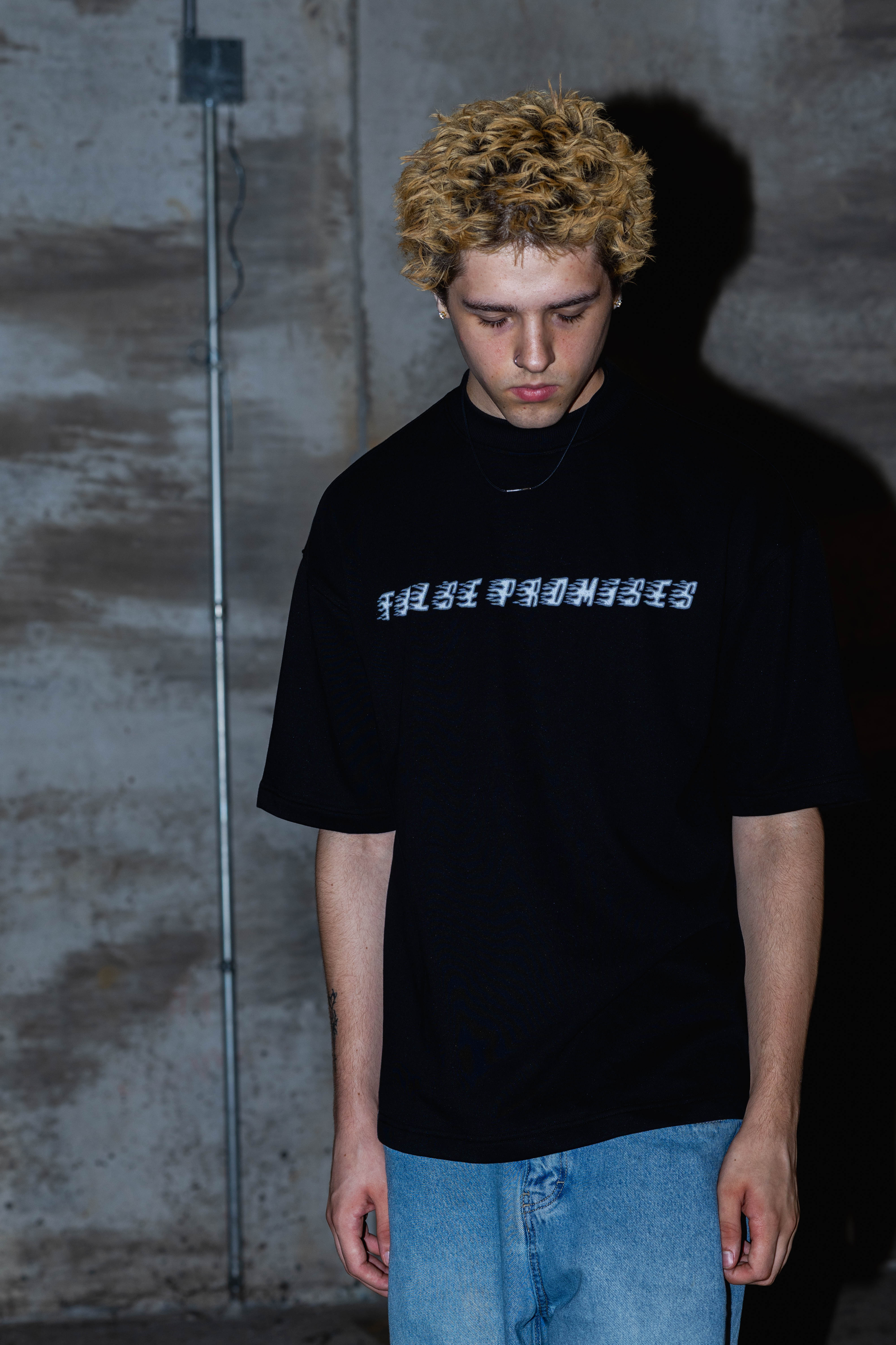 White "FLXME" Oversized Tee
